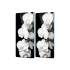 Decovetro Cam Kahve Sofra Sunum Tablası 2li Set Beyaz Orkide Desenli 30 x 15 Cm