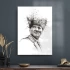 Decovetro Atatürk Cam Tablo Özel çizim 30x40 cm