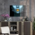 Decovetro Cam Tablo Abstract Blue Gold Woman 70x100 cm