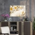 Decovetro Cam Tablo Gold Çiçek Desenli 30x40 cm