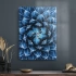 Decovetro Cam Tablo Mavi Çiçek Desenli 50x70 cm