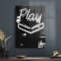 Decovetro Cam Tablo Neon Black 70x100 cm