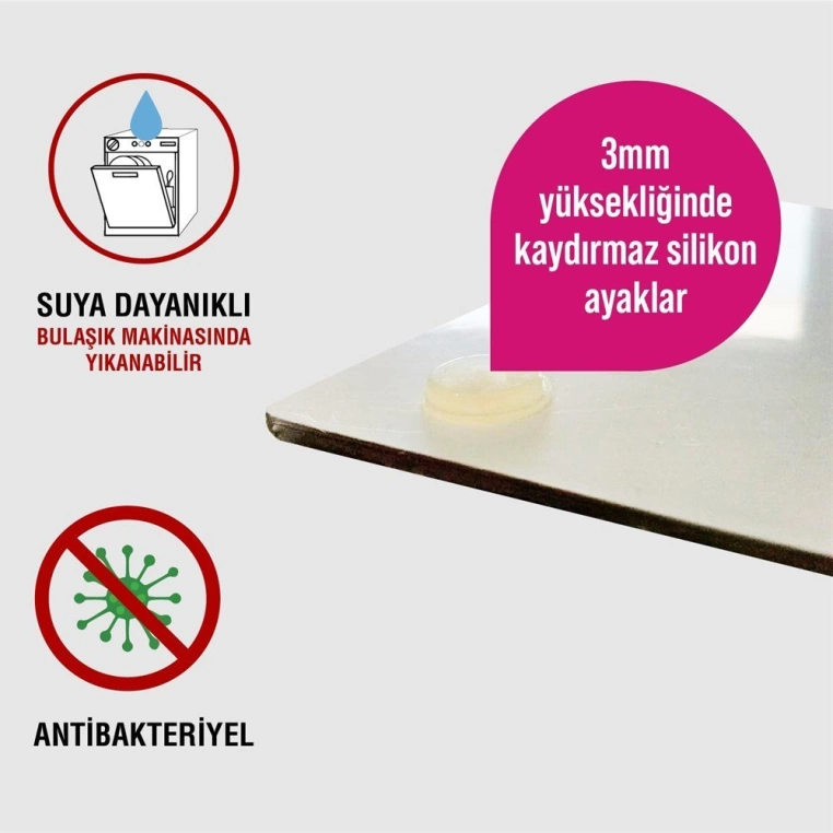 Decovetro Cam Kesme Tahtası Açık Ahşap Meşe Desenli 30x40 Cm