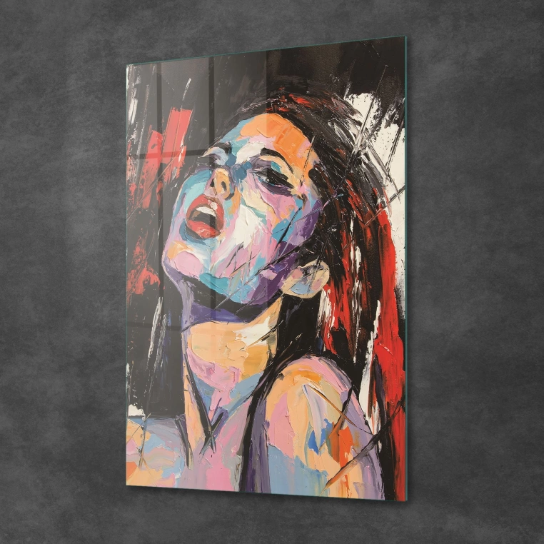 Decovetro Cam Tablo Abstract Kadın Portresi 30x40 cm