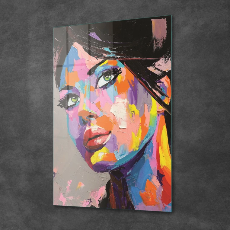 Decovetro Cam Tablo Abstract Kadın Portresi 30x40 cm
