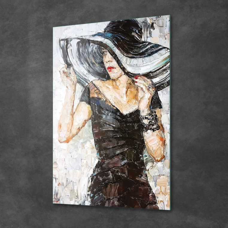 Decovetro Cam Tablo Abstract Kadın Portresi 30x40 cm