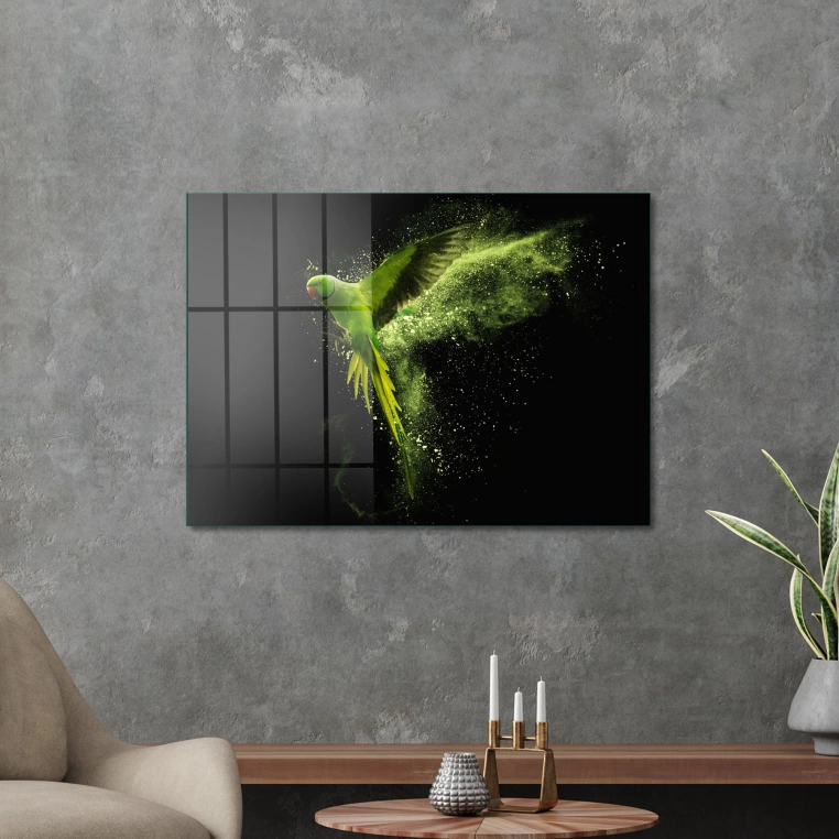 Decovetro Cam Tablo Cennet Papağanı 50x70 cm