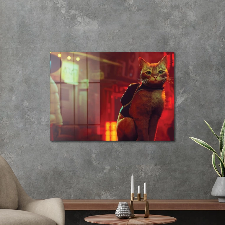 Decovetro Cam Tablo Gamer Room Cat 70x100 cm