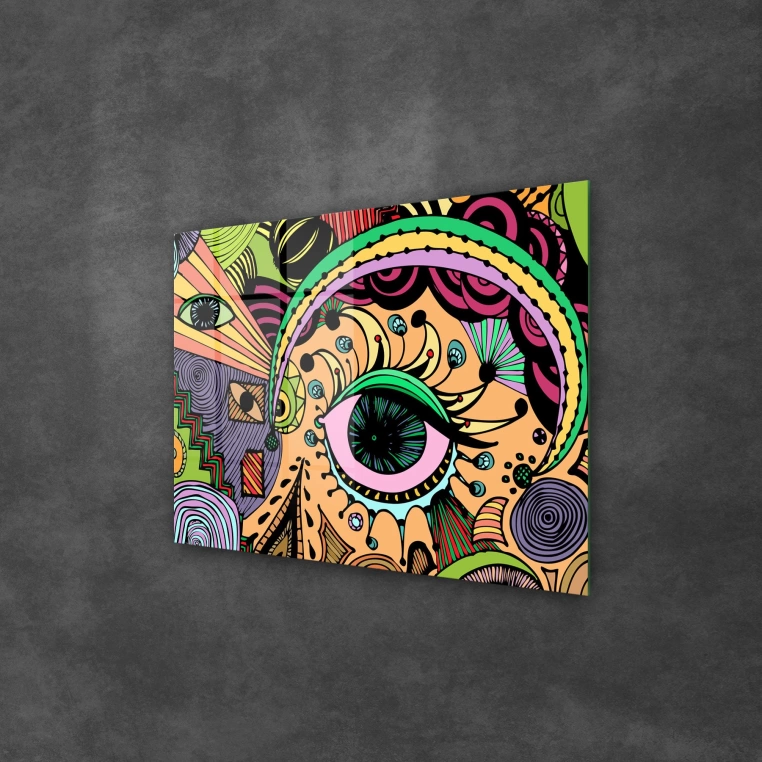 Decovetro Cam Tablo Pop Art Colour Eye 70x100 cm
