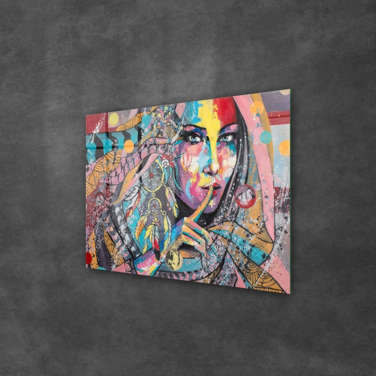 Decovetro Cam Tablo Pop Art Colour Woman 70x100 cm