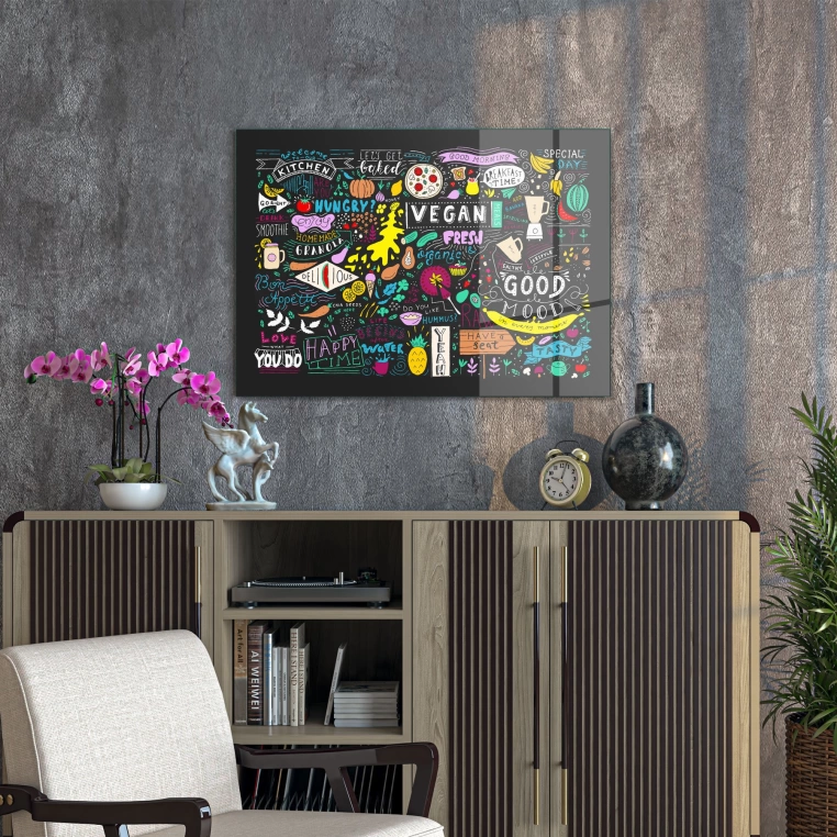 Decovetro Cam Tablo Vegan Style 70x100 cm