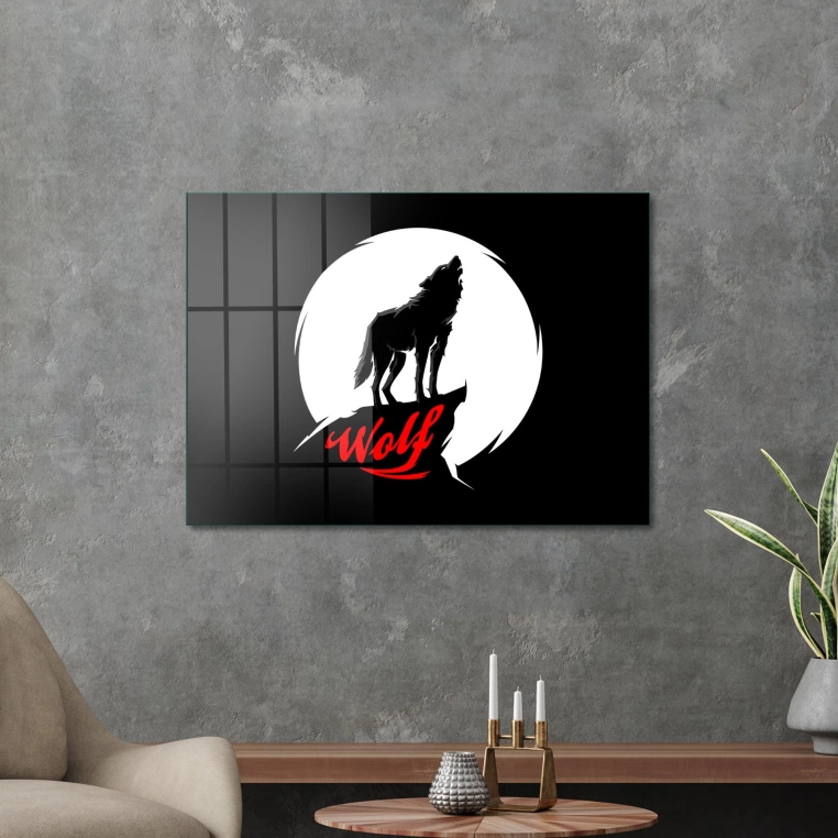 Decovetro Cam Tablo Wolf Howling 50x70 cm