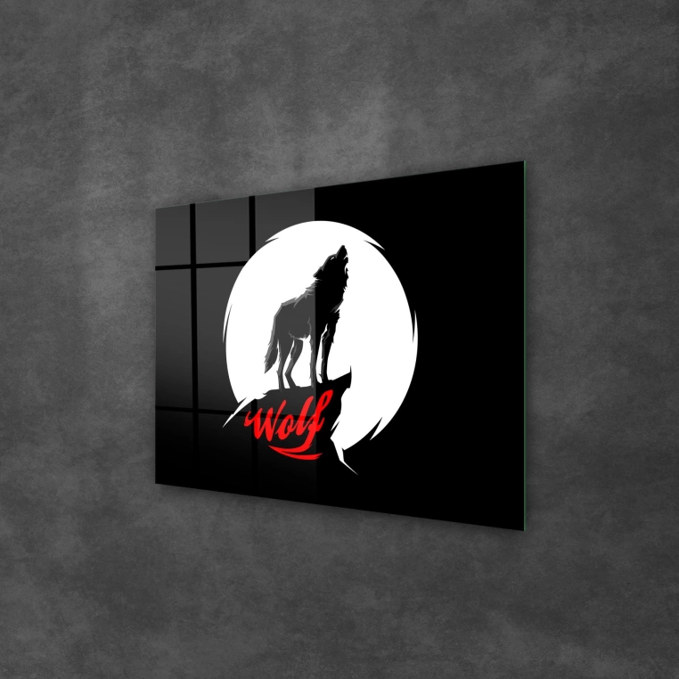 Decovetro Cam Tablo Wolf Howling 70x100 cm