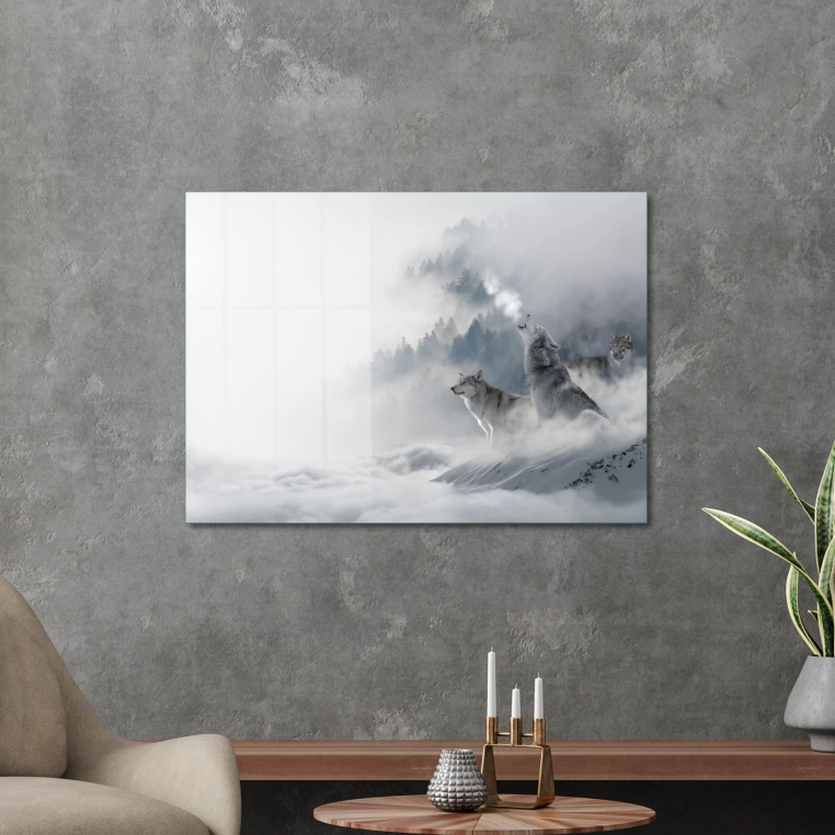 Decovetro Cam Tablo Wolfs Howling 70x100 cm