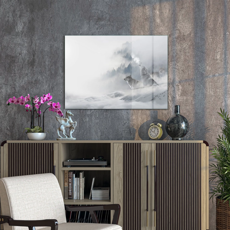 Decovetro Cam Tablo Wolfs Howling 70x100 cm