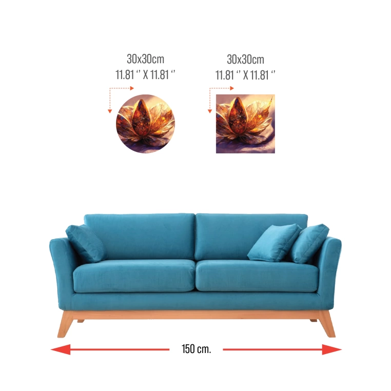 Decovetro Cam Tablo Yuvarlak 30x30 cm TBOV 1831