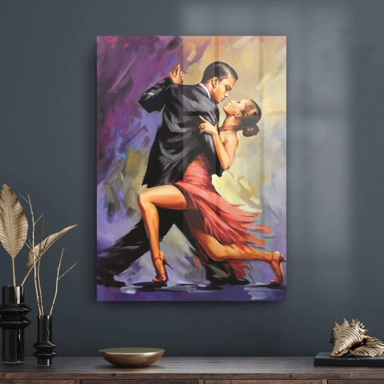 Decovetro Tango Dans Temalı Cam Tablo 30x40 cm