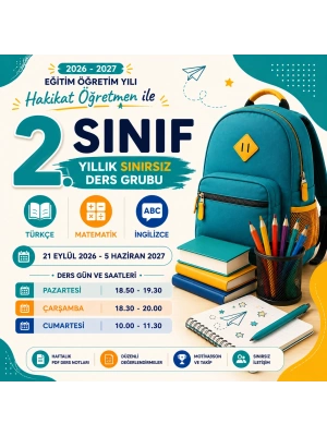 Hakikat Öğretmen ile 2. Sınıf Yıllık Sınırsız Ders Grubu