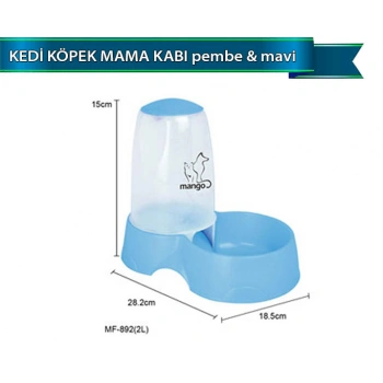 Dophin Kedi Köpek Mama Kabı Pembe-mavi