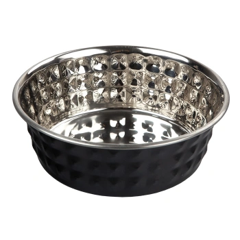 Hdep(C) 17 Oz İşlemeli Metal Mama-Su Kabı Ø 11 Cm