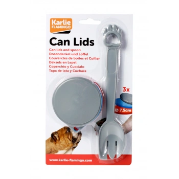 Karlıe Konserve Mama Kapağı+kaşık 7 Cm 3 Lü