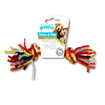 Renkli Düğümlü İp Kemik 22 Cm