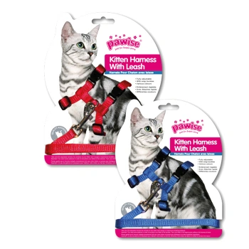 Yavru Kedi Göğüs Taşması Kırmızı / Mavi