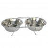 Tommy Tel Ayaklı İkili Çelik Mama Kabı 80 Oz