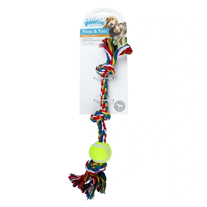 3 Düğümlü Ve Tenis Toplu Kemik İpli Oyuncak 10X4X2