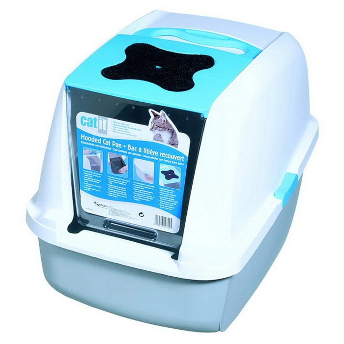 Catit Kapali Tuvalet Kabı  57X46.5X39 Cm Mavi