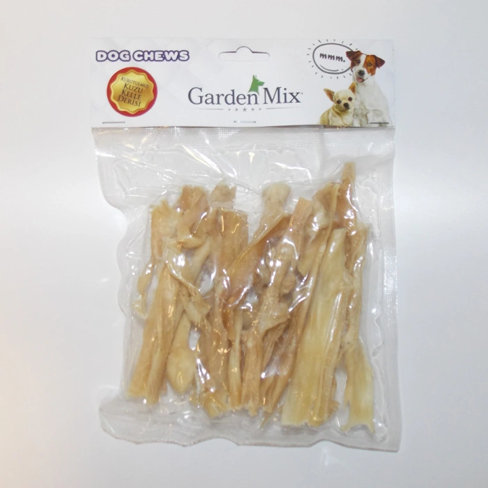 Garden Mıx Kurutulmuş Kuzu Kelle Derisi Beyaz100g