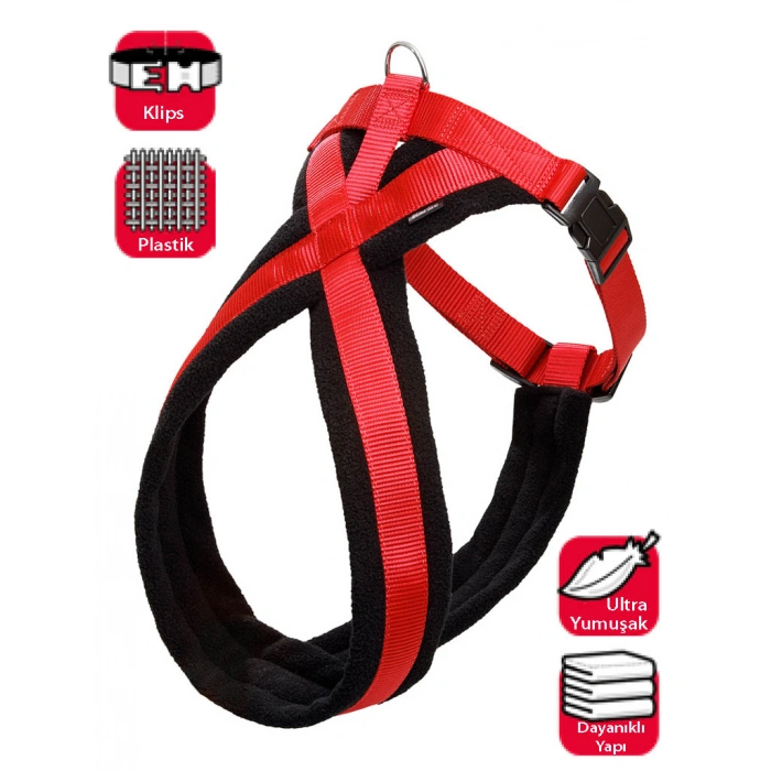 Karlıe Göğüs Tasma Ymş. Gçl. 74-100cm Siyah-kırm.