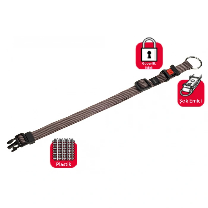 Karlıe Kilitli Boyun Tasma S 30-45cm Gri