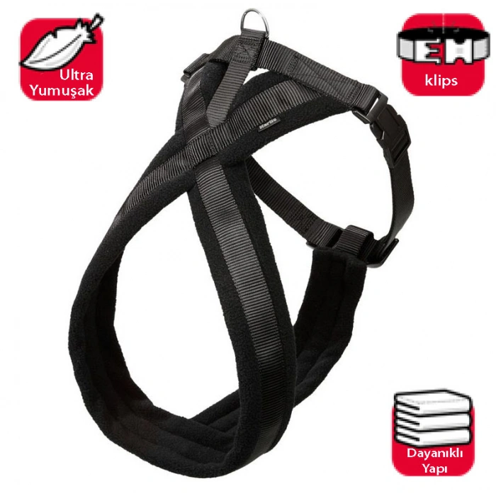 Karlıe Yumuşak Göğüs Tasma 52-60cm Siyah