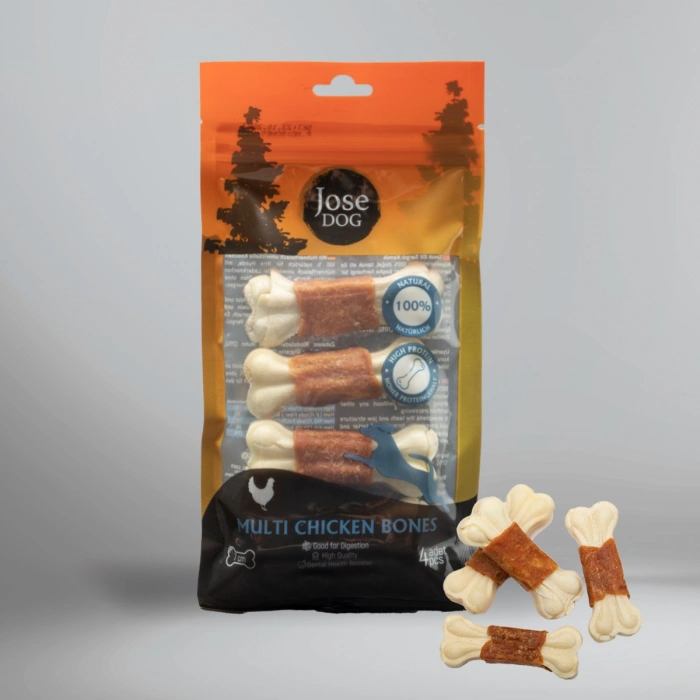 Multi Chicken Bones 7 Cm 4 lü Et Sargı Kemik