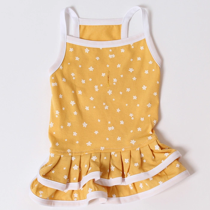 Piti Çiçekli Elbise - Sarı 6lı Set