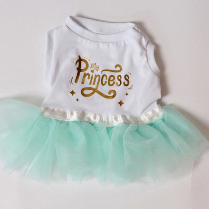 Prenses Baskılı Tütü Elbise - Yeşil S,M,L,XL,XXL