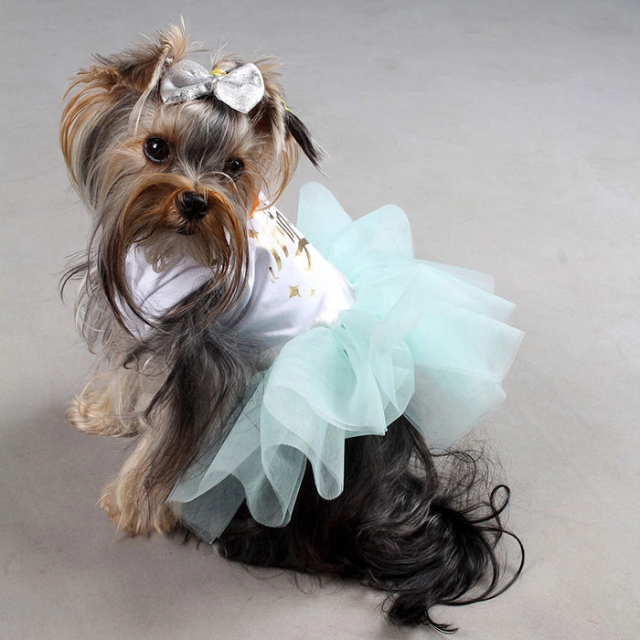 Prenses Baskılı Tütü Elbise - Yeşil S,M,L,XL,XXL