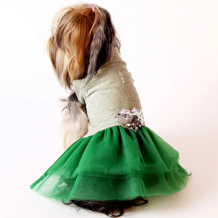 Simli Tütü Elbise - Yeşil S,M,L,XL,XXL