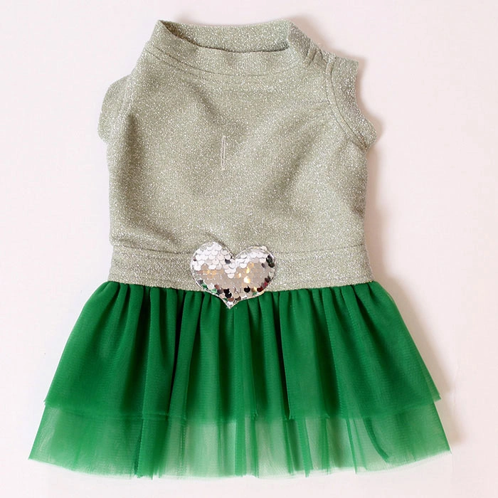 Simli Tütü Elbise - Yeşil S,M,L,XL,XXL