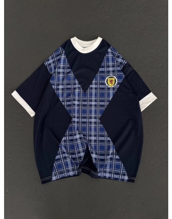 ERKEK Bisiklet Yaka Baskılı Kısa kol Oversize T-Shirt - Siyah