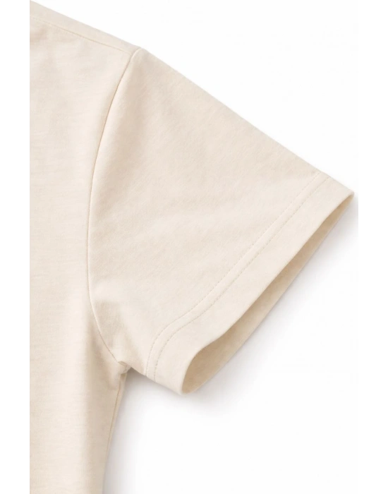 Genç Erkek Çocuk V Yaka Tişört Model - Taş