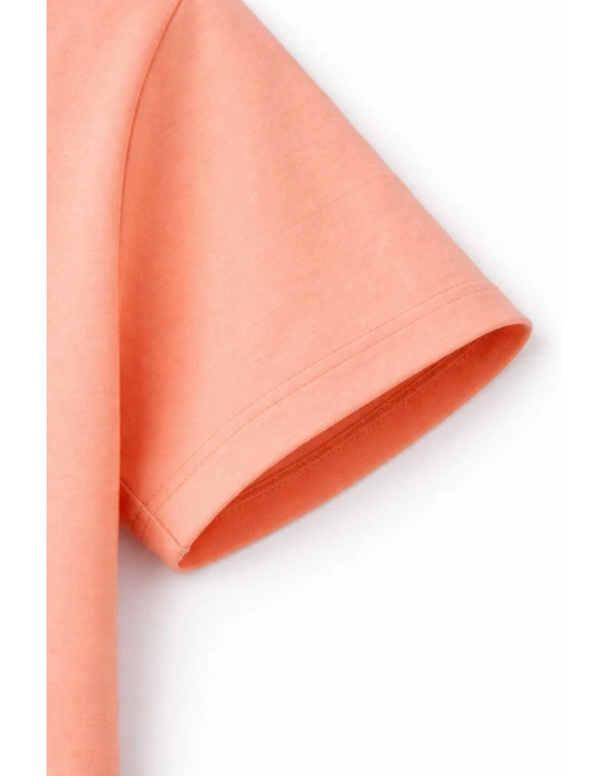 Genç Erkek Çocuk V Yaka Tişört Model - Toz Pembe