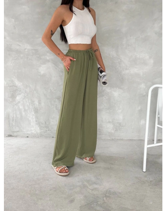 Kadın Ayrobin Oversize Kadın Pantolon - Mint Yeşili