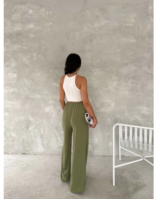 Kadın Ayrobin Oversize Kadın Pantolon - Mint Yeşili