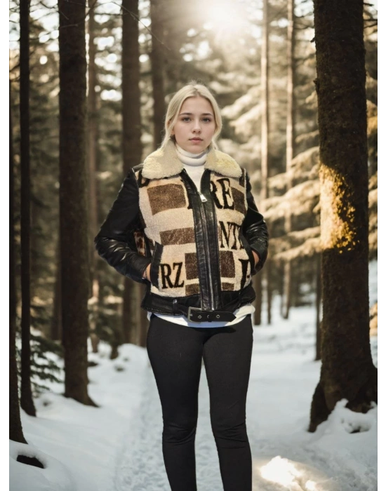 Kadın Premium Doğal Deri Kürk - Siyah