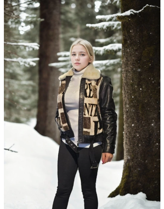 Kadın Premium Doğal Deri Kürk - Siyah