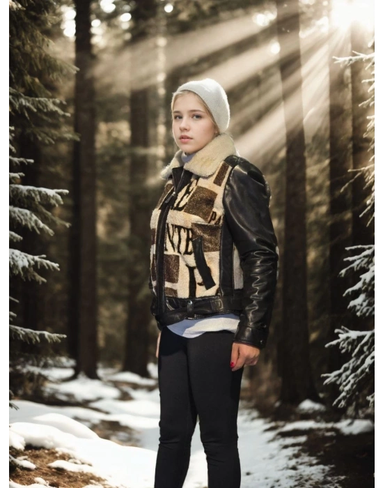 Kadın Premium Doğal Deri Kürk - Siyah