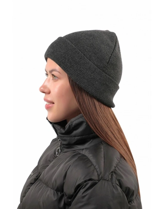 Tam Kalıp Kışlık Triko Bere - Antrasit