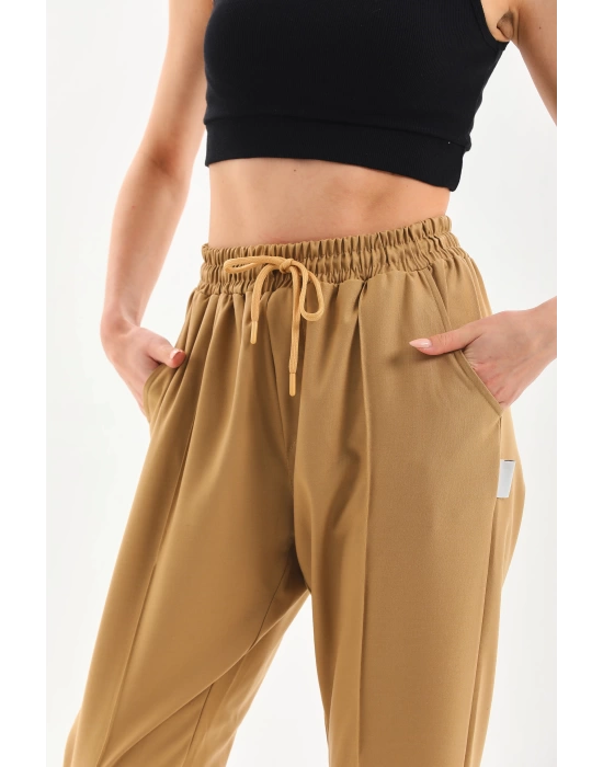 Toptan Jogger Pantolon - Önü Pileli ve Düz Reşme Paça